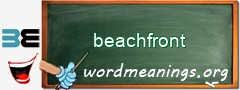 WordMeaning blackboard for beachfront